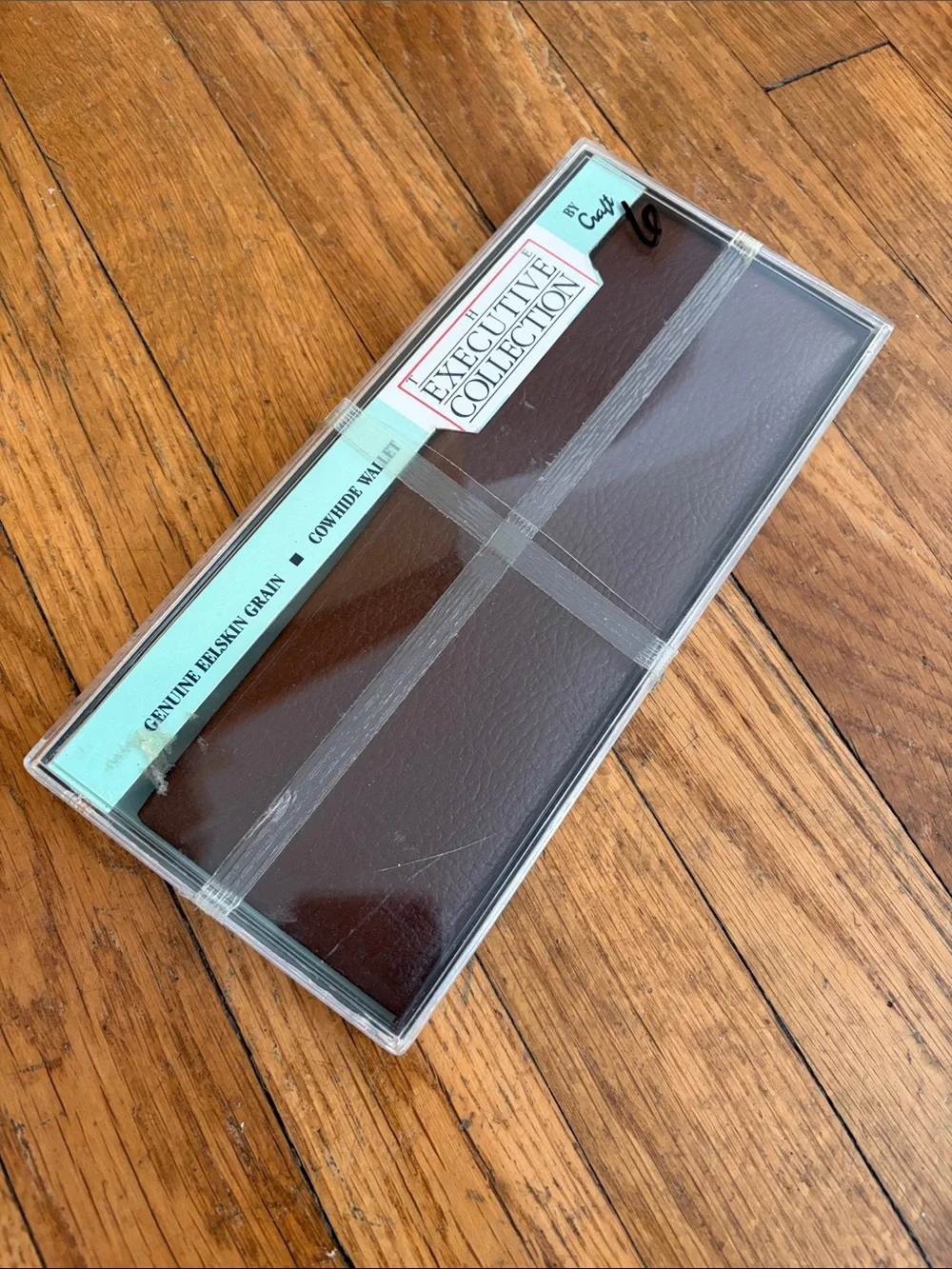 Vintage Deadstock Cowhide Brown Leather Wallet by Craft